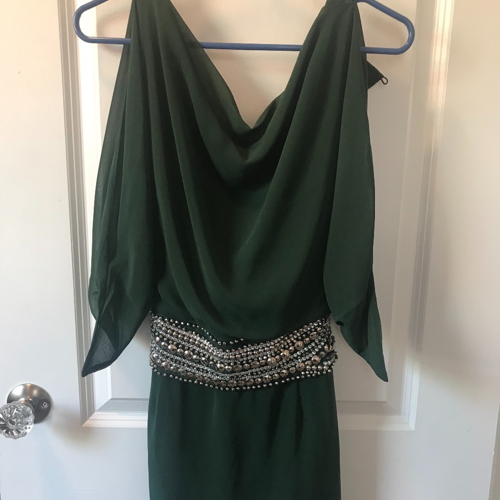 Green cocktail dress